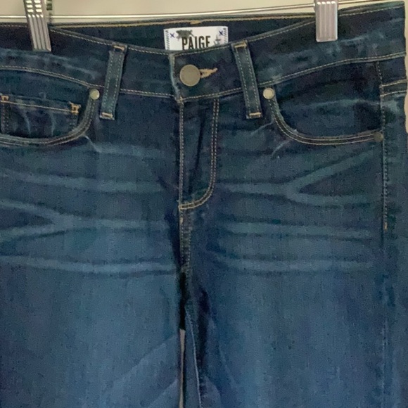 Paige Denim 'Verdugo Crop' Cropped Denim Jeans in a Dark Wash (26W X 26L) - Picture 5 of 11